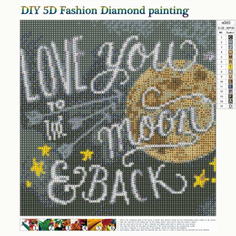 Diamond Painting -Full Round - Letter Moon Blackboard