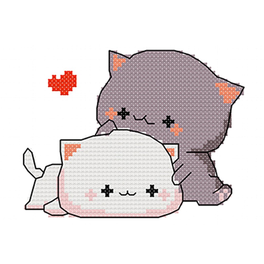 11ct Stamped Cross Stitch Couple Rat(25*20cm)