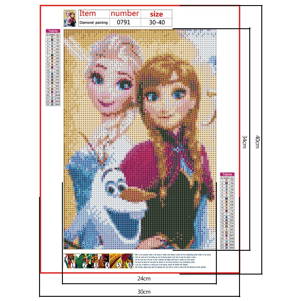 Pintura Diamante - Rodada Completa - Frozen A