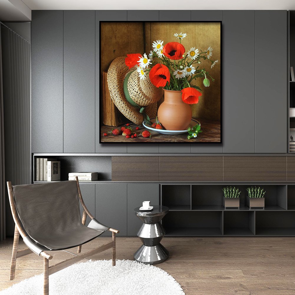 Diamond Painting - Full Round - Poppy Flower