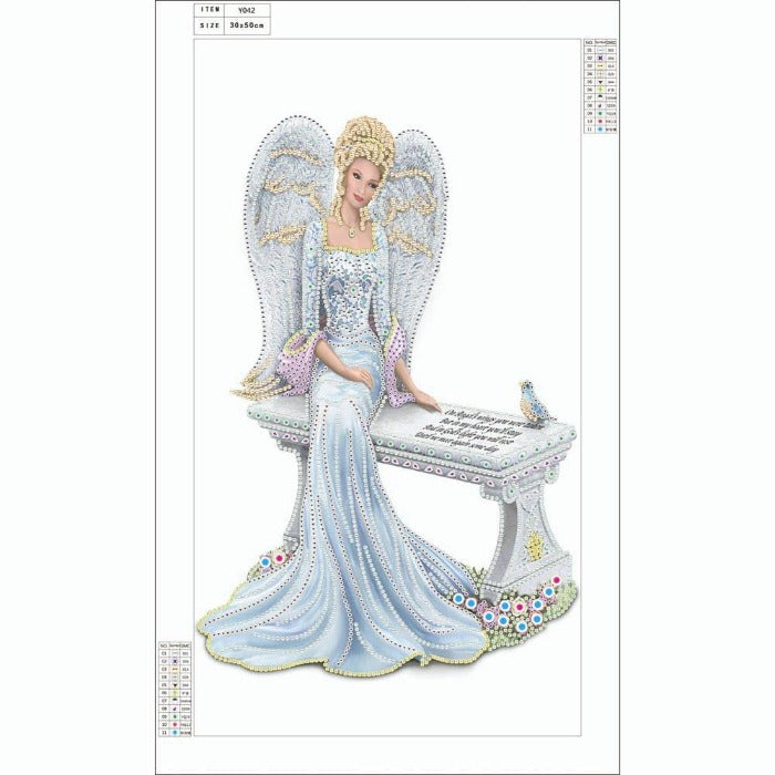 Diamond Painting Decorate Your Home Crystal Rhinestone Sitting Angel (30*50cm)