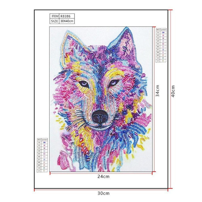 Diamond Painting DIY decorations Crystal Rhinestone Wolf Head