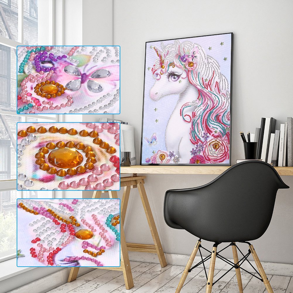 Diamond Painting - Crystal Rhinestone - Unicorn A