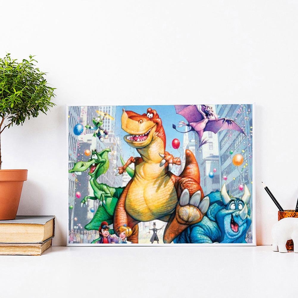 Diamond Painting - Full Round - Cartoon Dinosaur