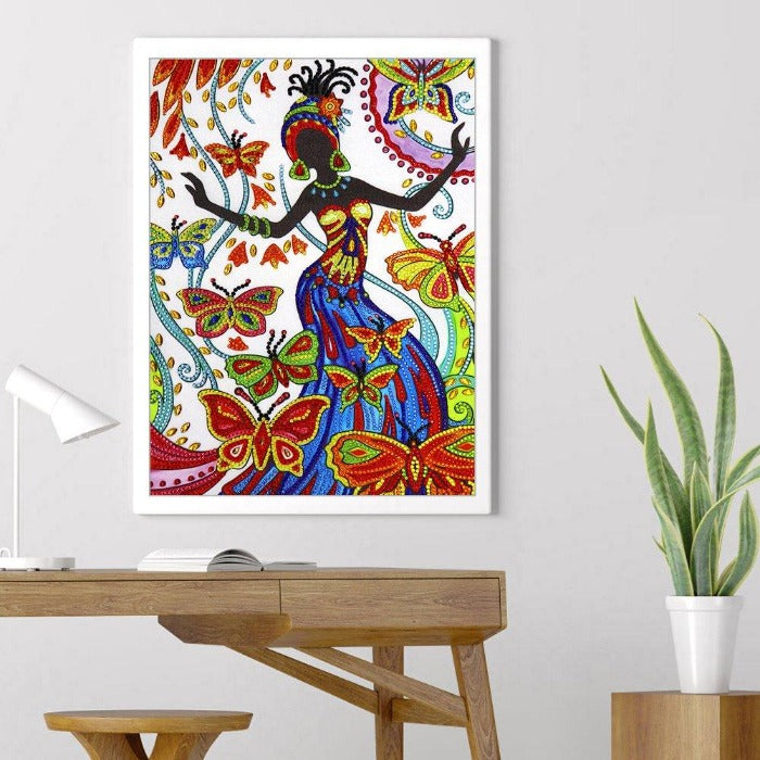 Dancing Woman Crystal Rhinestone 5D Diamond Painting 30x40cm
