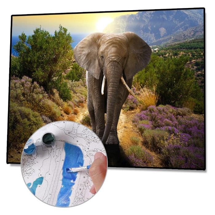 Elephant Hand Painted Acrylic Paints Craft