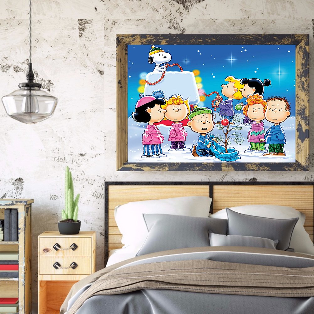 Pintura de diamante - rodada completa - crianças fofas