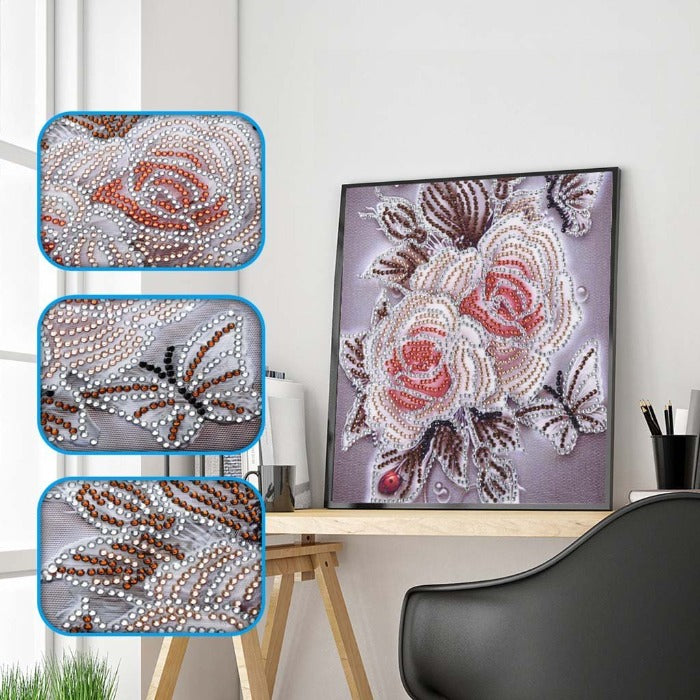 Part Drill Special Shaped Rhinestones Diamond Painting - Crystal Rhinestone - Rose