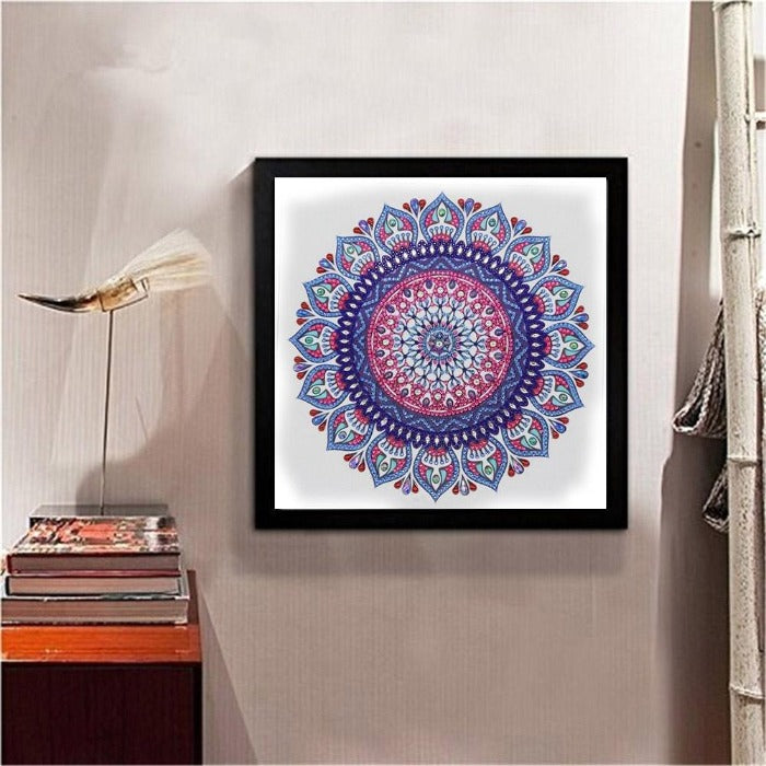 Mandala DIY 5D Diamond Painting Kit Full Drill Round Diamond Crystal Rhinestone