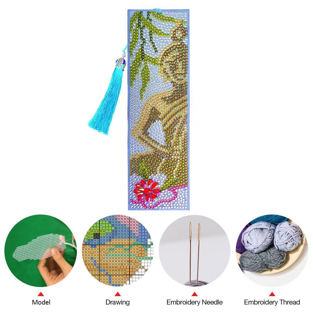 DIY Diamond Painting Bookmark with Tassel Buddha