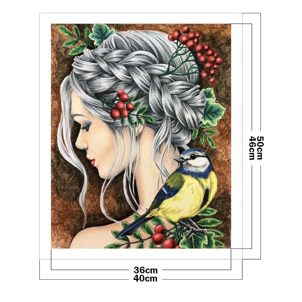 11ct Estampado Ponto Cruz - Menina (40*50cm)
