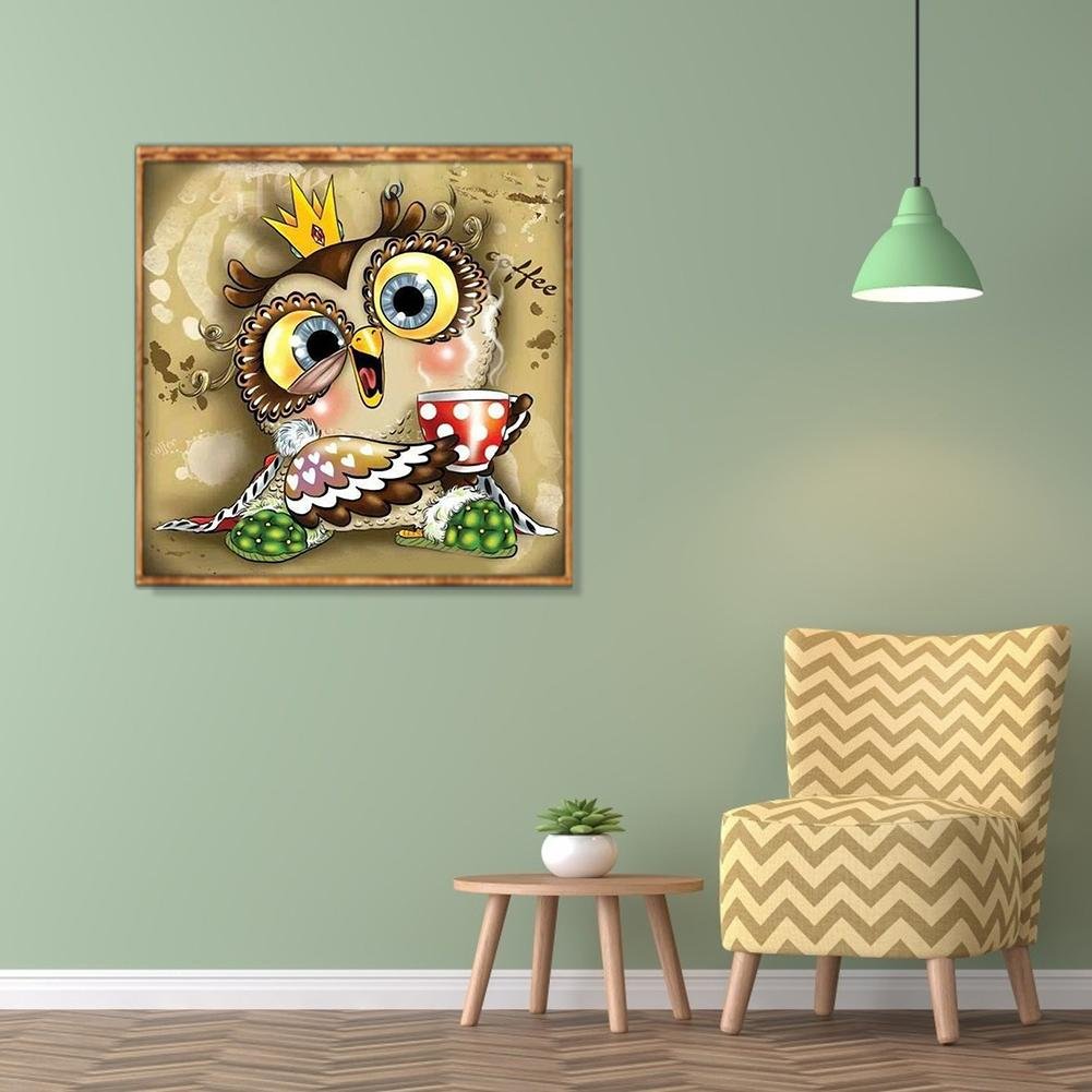 Diamond Painting - Full Round - Drinking Owl