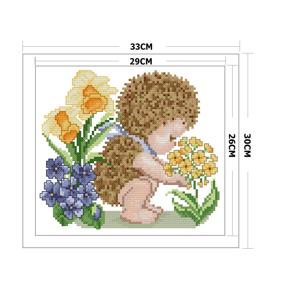 14ct Stamped Cross Stitch - Little Hedgehog (30*33cm)