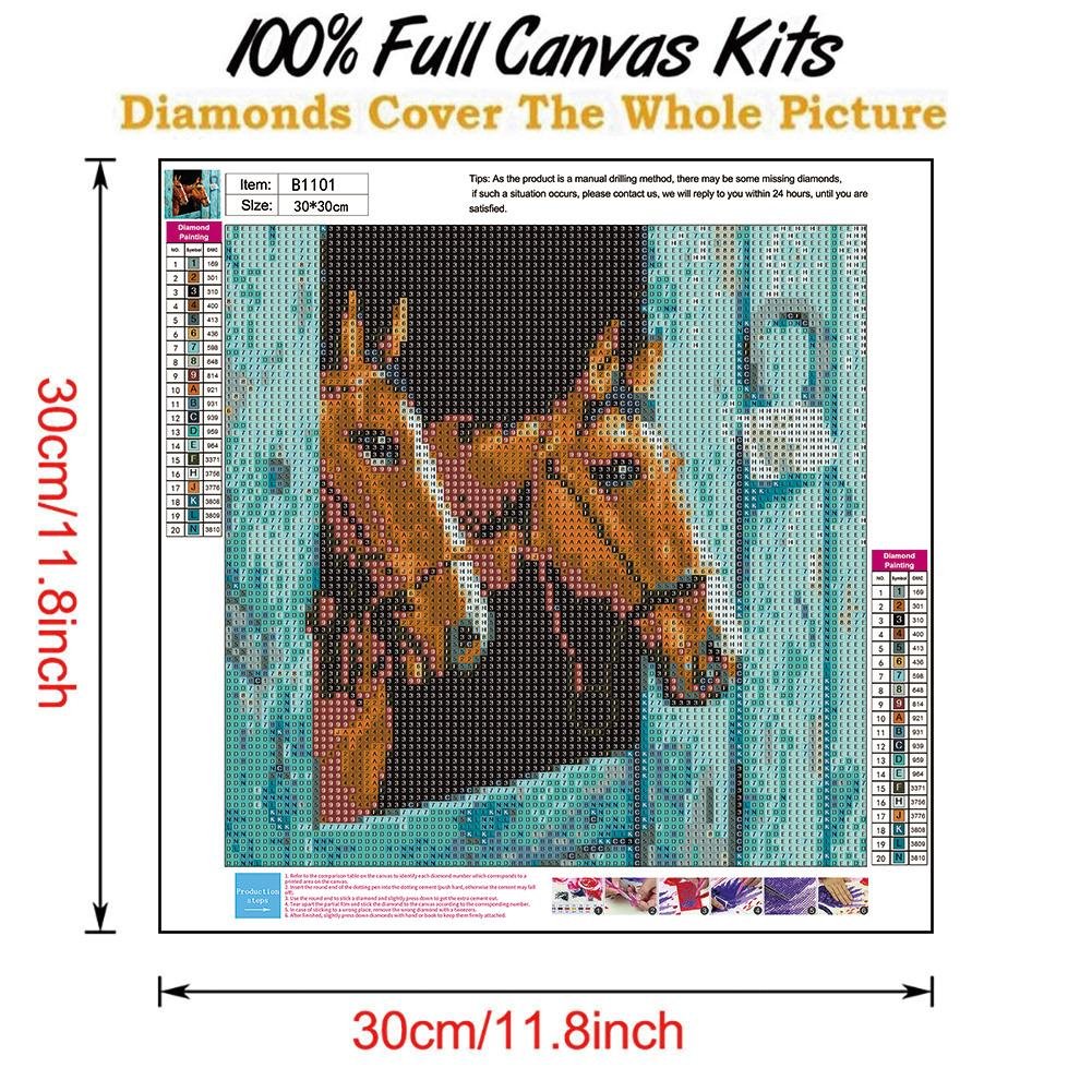 Diamond Painting - Full Round - Horses B