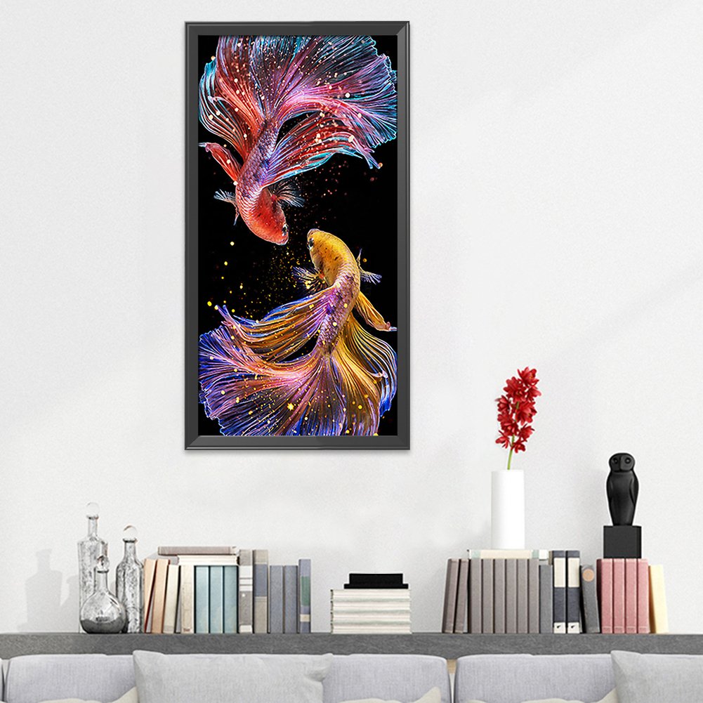 11ct Stamped Cross Stitch - Gold Fishes(40*85cm)