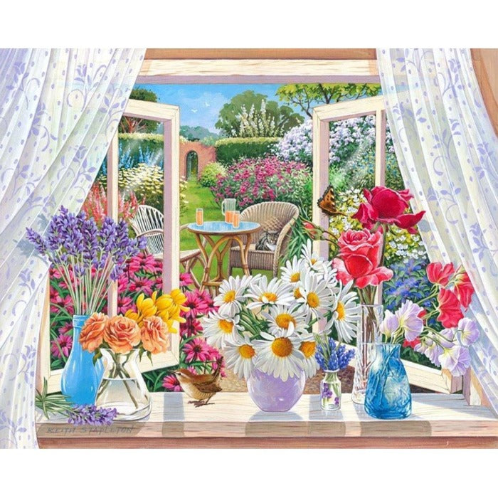 DIY Flowers Vase Hand Painted Canvas Oil Art Picture Craft Home Wall Decor