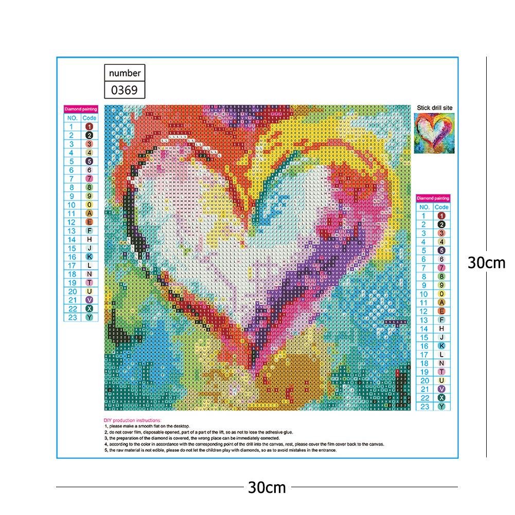 Diamond Painting - Full Round - Heart A