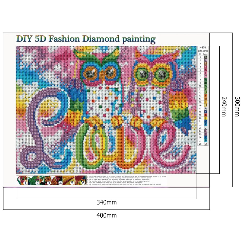 Diamond Painting - Full Round - Cartoon Owl 2