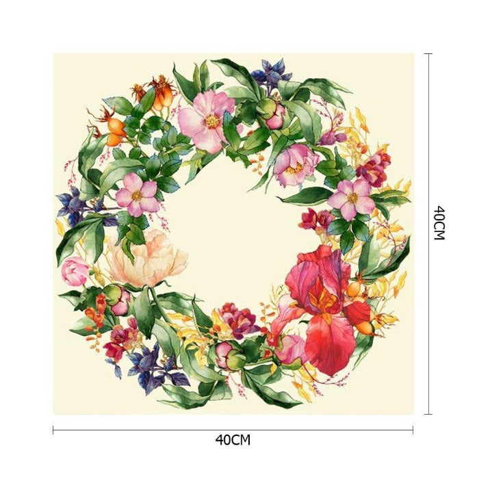 Paint By Number Wreath Oil Painting Home Room Canvas Decoration