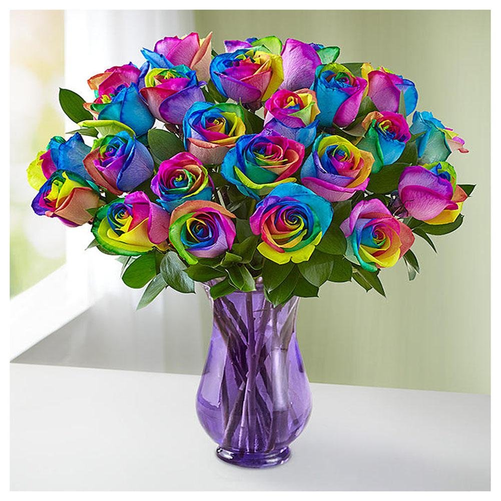 Diamond Painting - Full Round - Colorful Rose 2