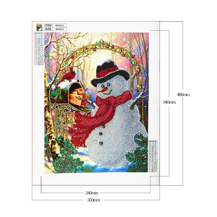 5D diamond painting(Partial Drill) Crystal Rhinestone Snowman