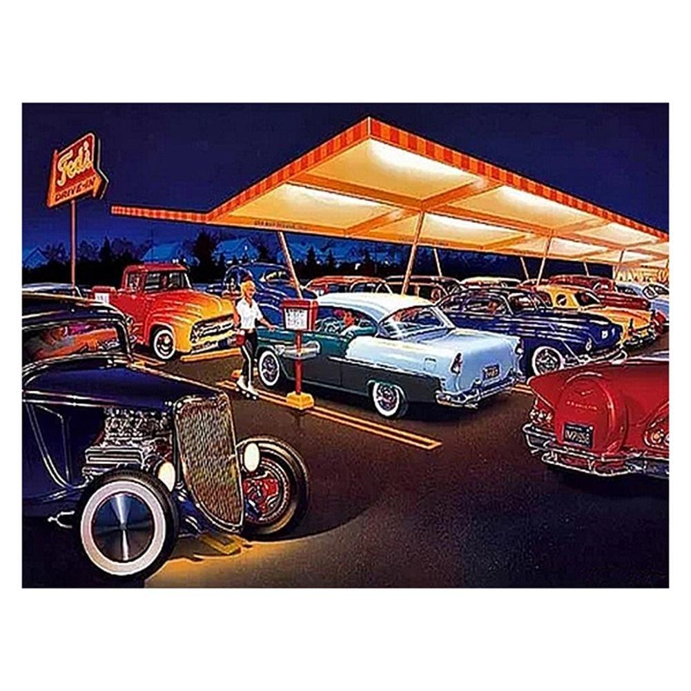 5D Diy Diamond Painting Kit Full Round Beads Parking Lot