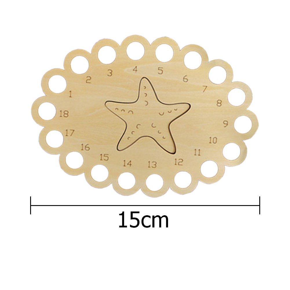 Hollow Thread Board Wooden Cross Stitch Tool - Starfish