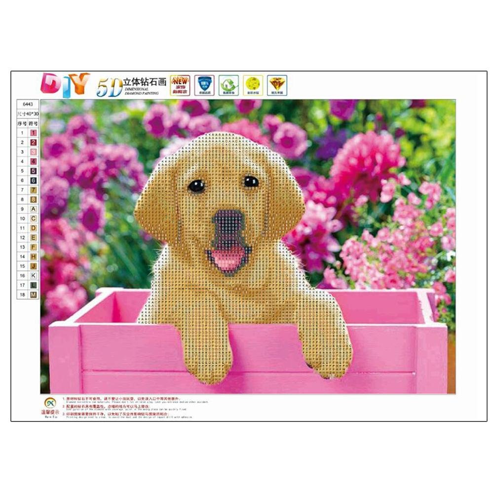 Diamond Painting - Partial Round - Dog B