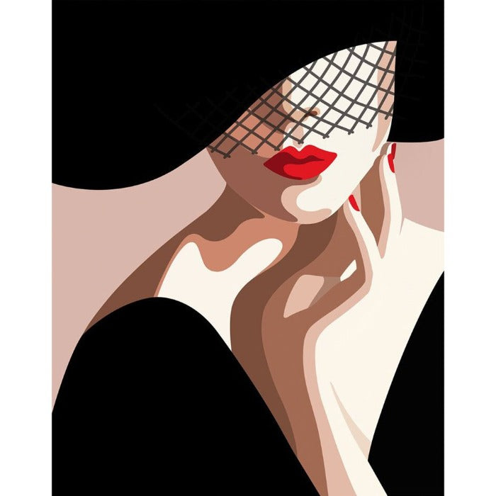 Modern Lady Hand Painted Canvas Oil Art Picture Craft Home Wall Decor