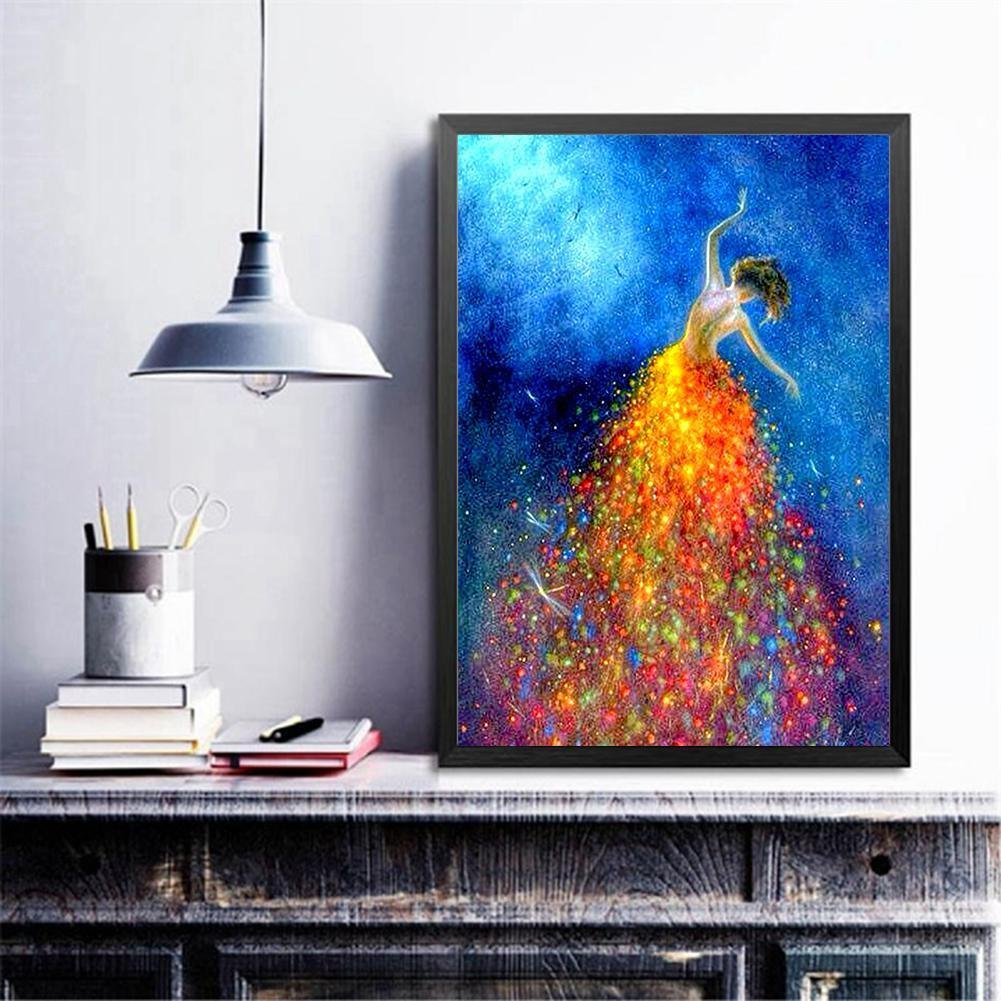 Pintura de diamante - rodada completa - garota linda