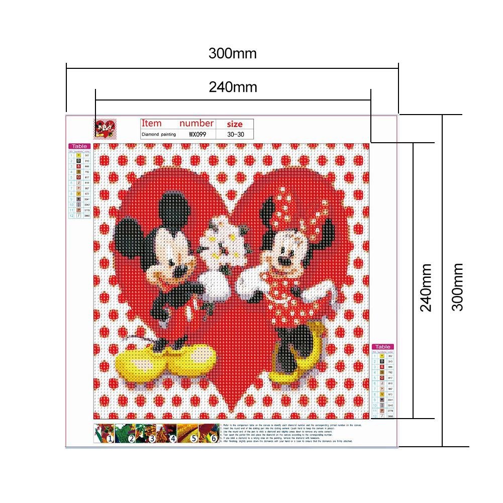 Diamond Painting - Full Round / Square - Sweet Micky & Minnie