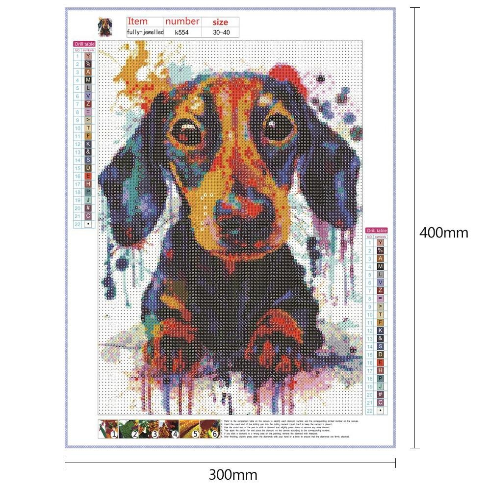 Diamond Painting - Full Round - Dog 17