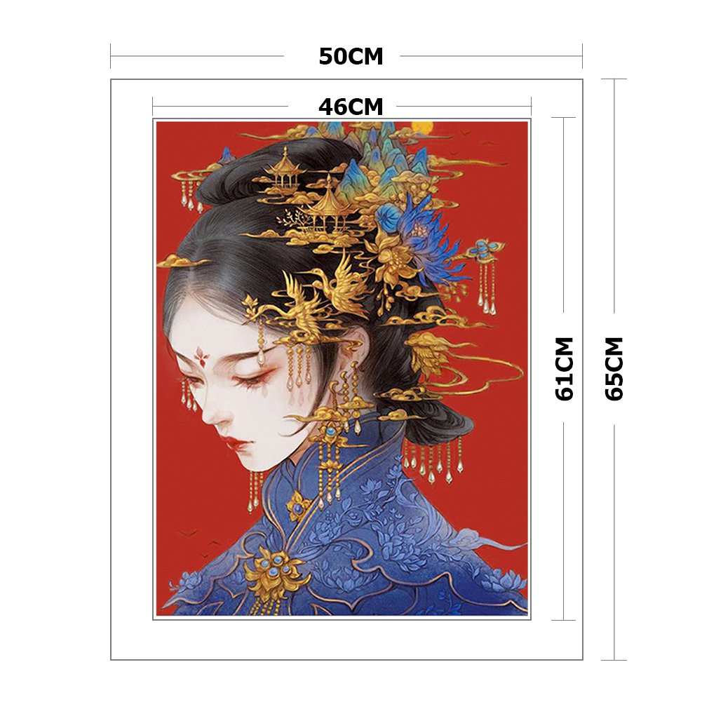 11ct Stamped Cross Stitch - Elegant Girl (50*65cm)