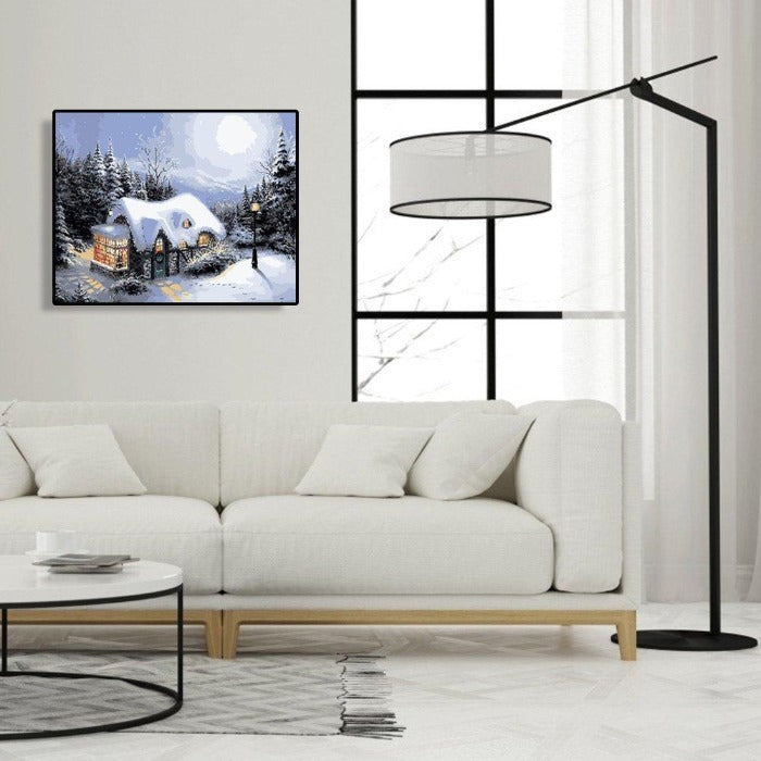 Paint By Number Oil Painting Color Drawing Art Picture Beauty Snow