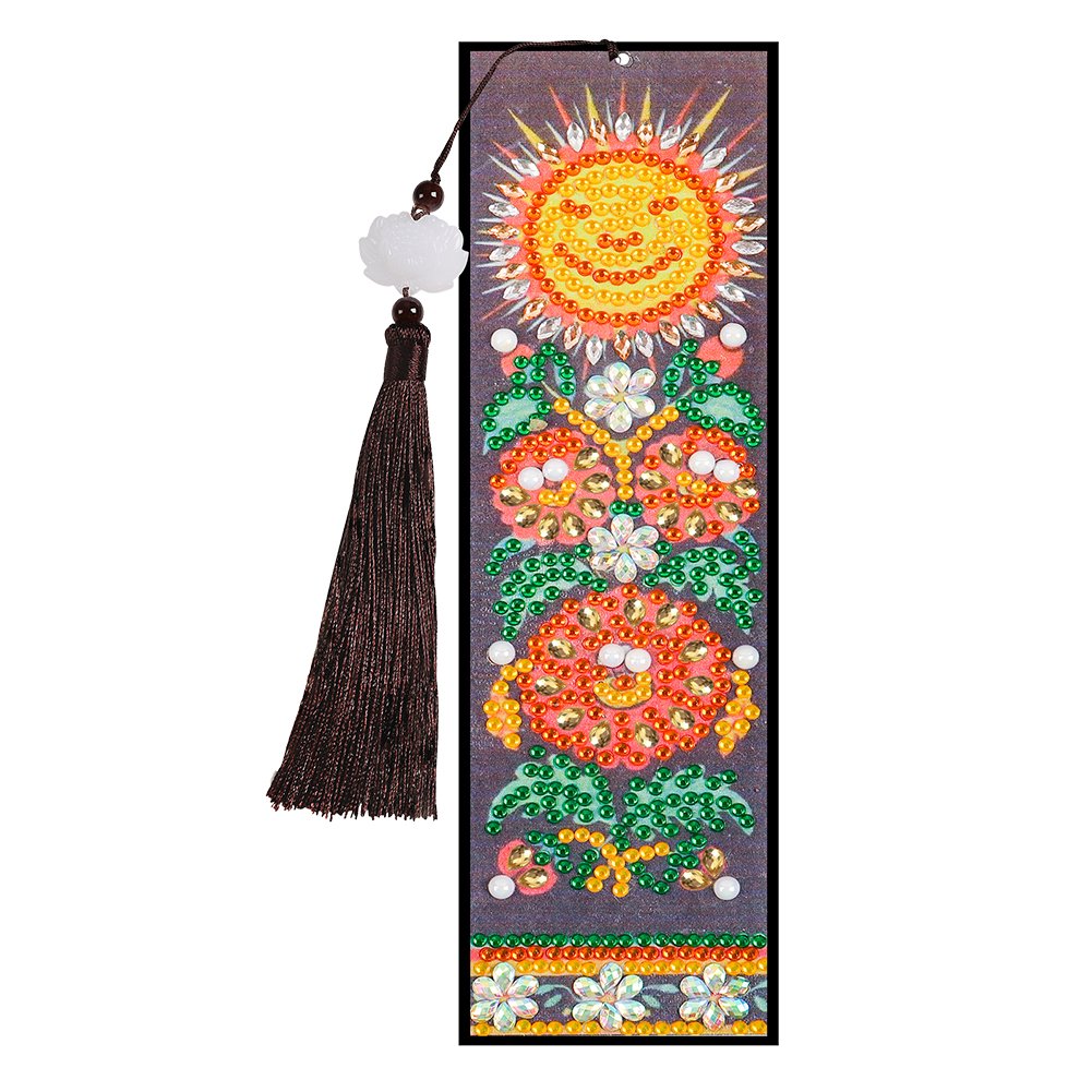 DIY Diamond Painting Bookmark with Tassel Flower