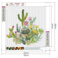 flowering cactus diamond painting canvas size information