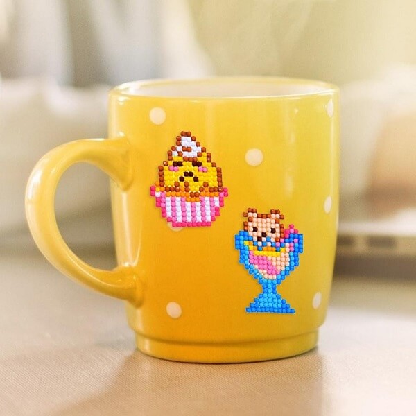 cartoon animal diamond painting stickers on cup