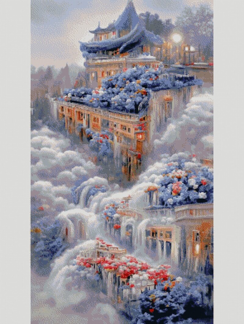 castle full drill dreamlike diamond painting kit