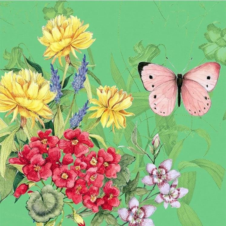 Flower Butterfly Round 5D Beads Painting Kit