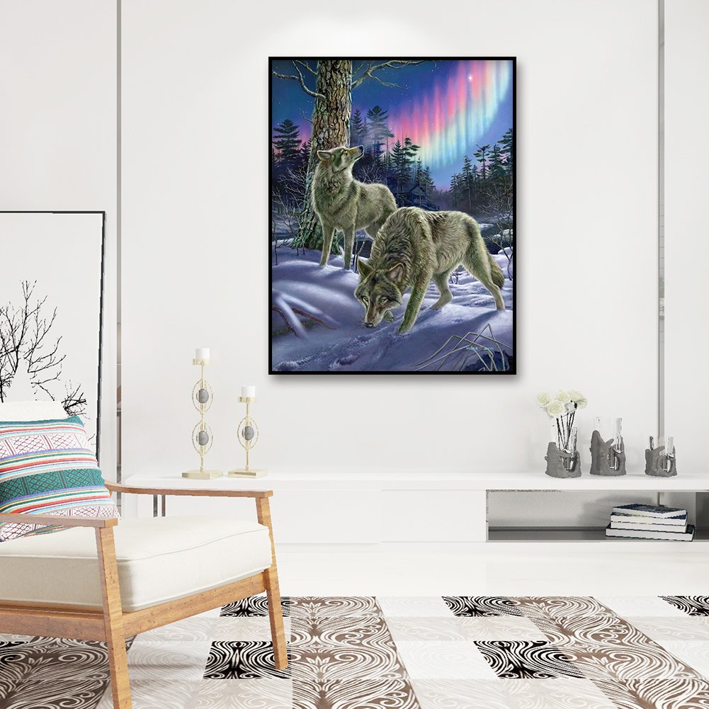 Diamond Painting - Full Round - Wolf 5
