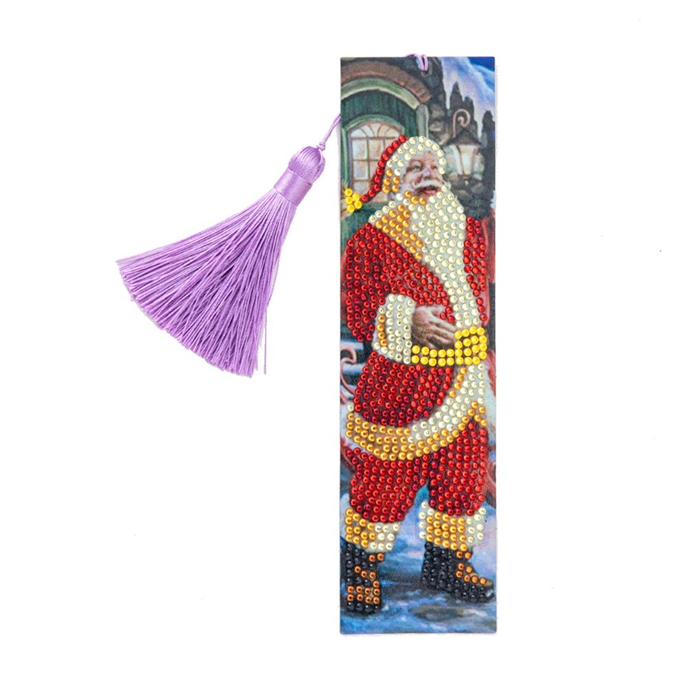 Santa Claus Special Shaped DIY Cartoon Diamond Painting Bookmark