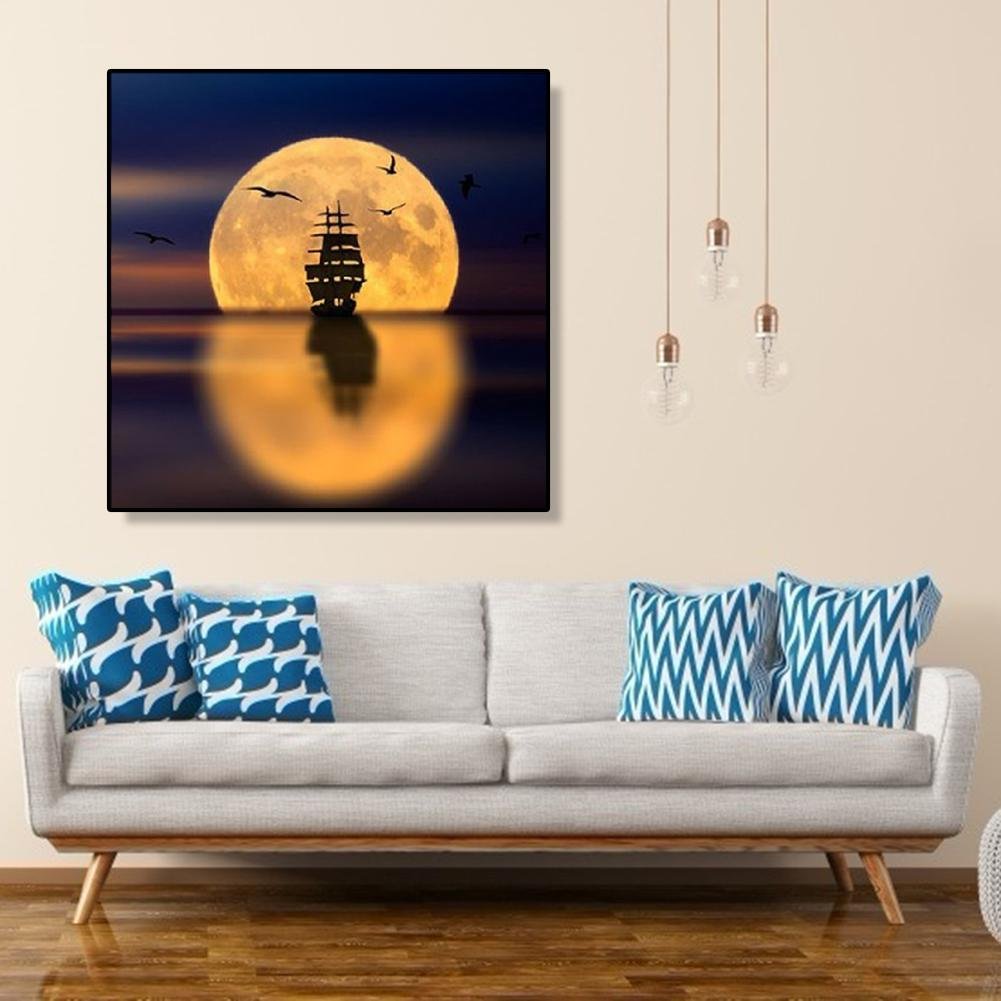 Diamond Painting - Full Round - Moon Ship