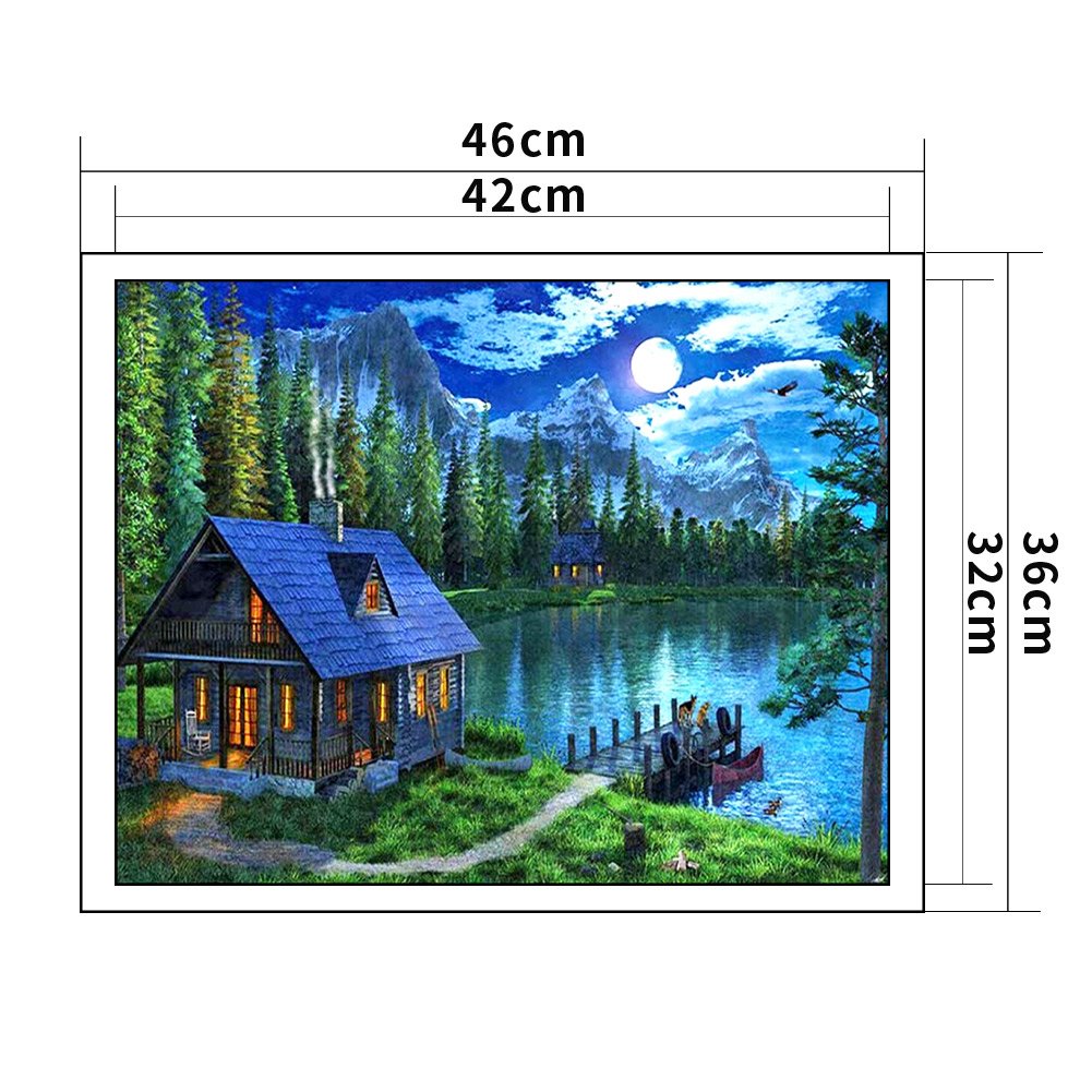 11ct Stamped Cross Stitch - Quiet Town(63*120cm)
