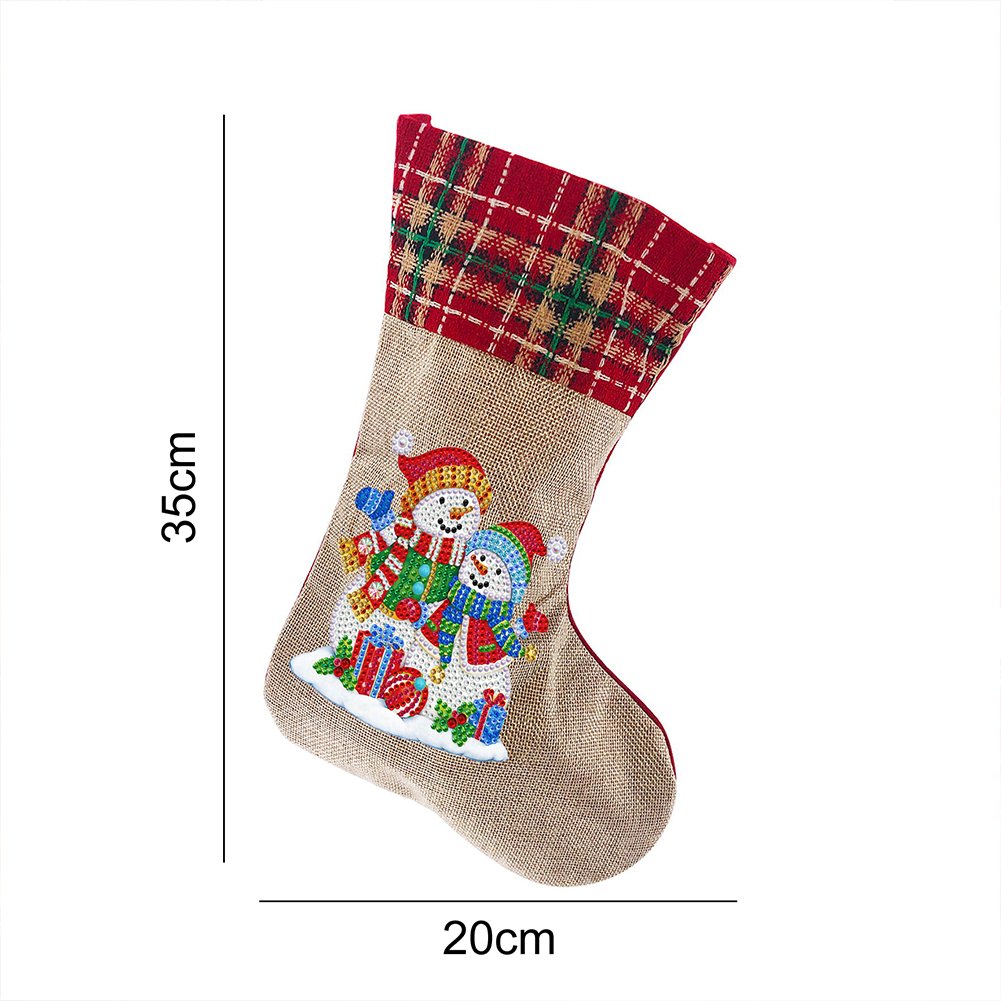 DIY Diamond Painting Chritsmas Socks - Snowman