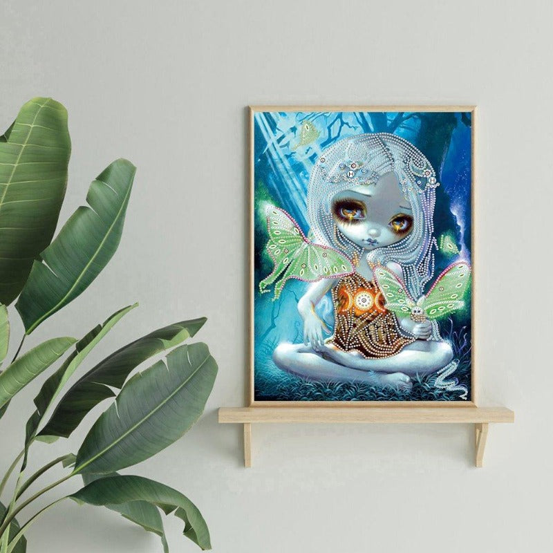 Doll with Big Eyes Crystal Rhinestone Diamond Painting