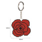 Stamped Beads Cross Stitch Keychain Rose 
