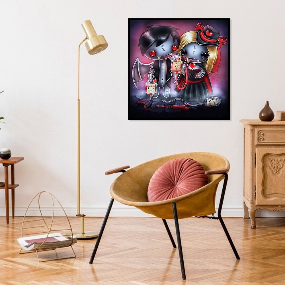 Diamond Painting - Full Round - Cartoon Vampires (40*40cm)