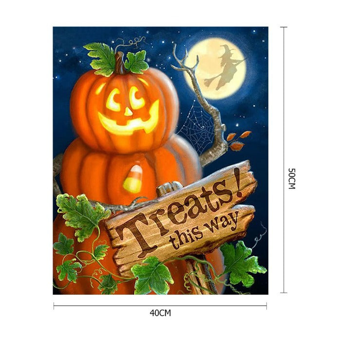 Paint By Number Oil Painting Halloween Pumpkin (50*40cm)