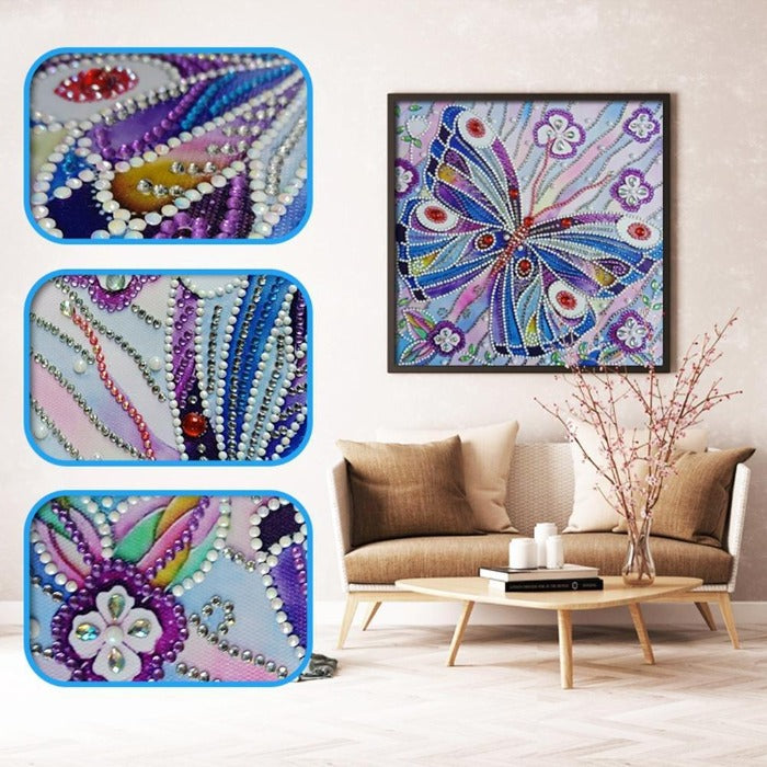 Diamond Painting - Crystal Rhinestone - Butterfly D