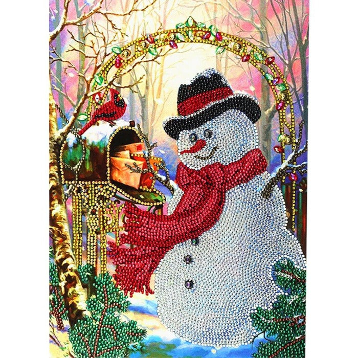 5D diamond painting(Partial Drill) Crystal Rhinestone Snowman